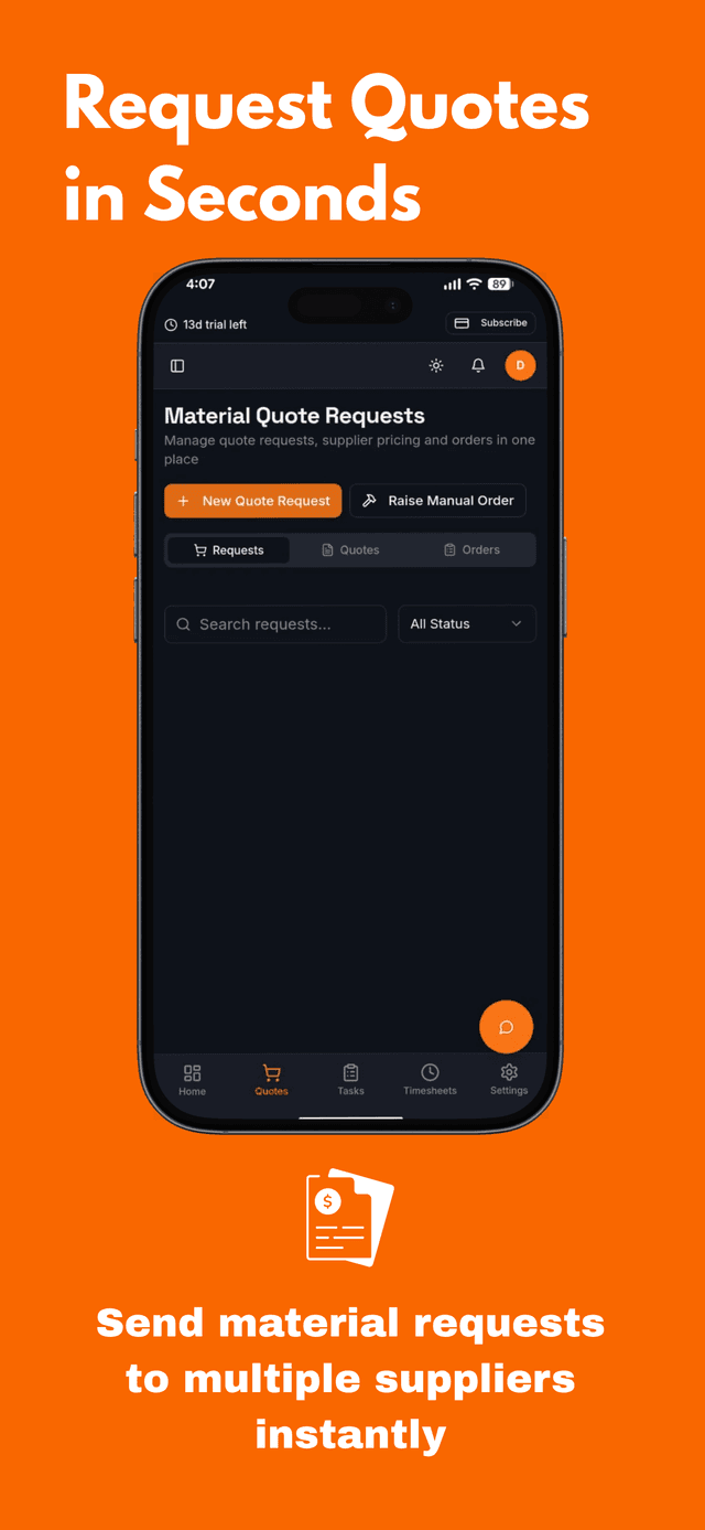 Build Hive — Construction Procurement Platform mobile app 2