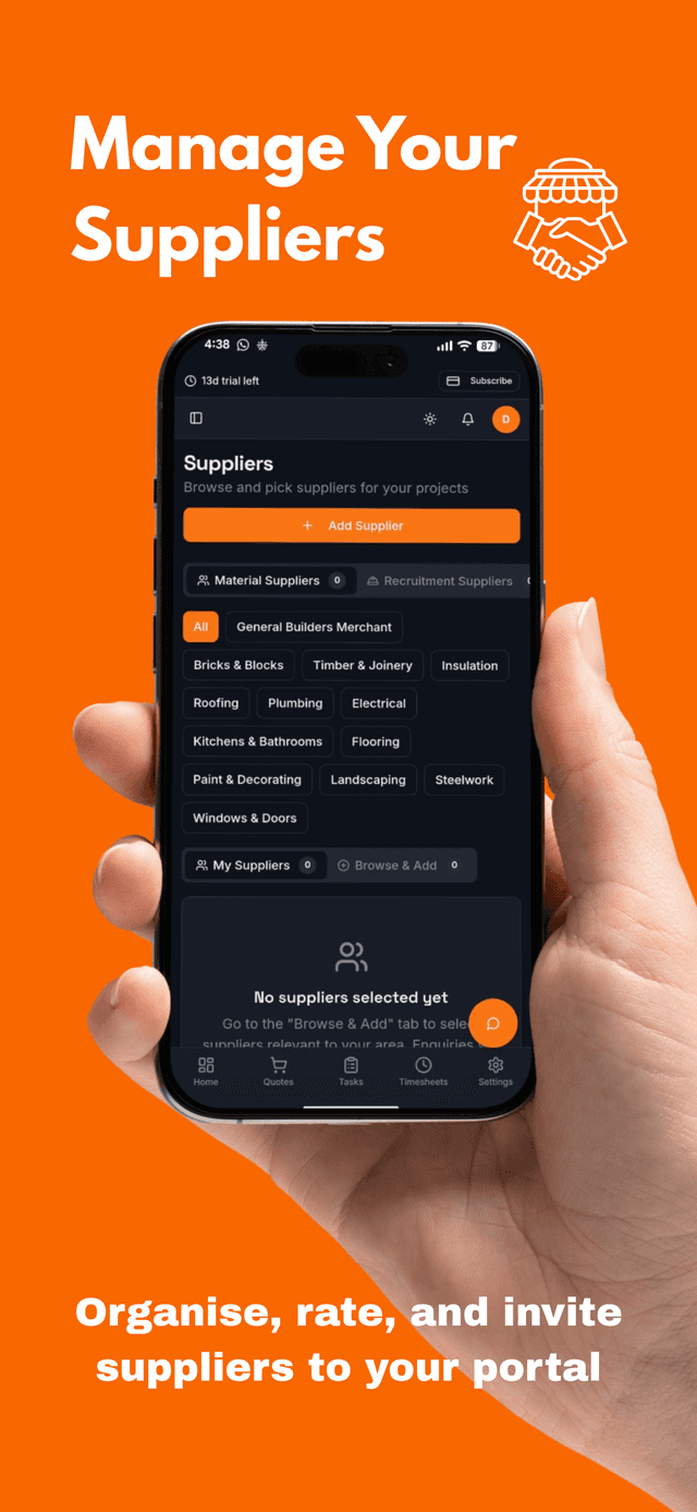 Build Hive — Construction Procurement Platform mobile app 3